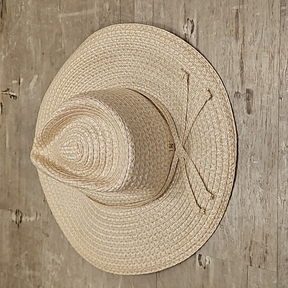💕ERIC JAVITS💕 Sunshade Squishee Packable Straw Fedora Hat ~ OS Cream NWT - Picture 9 of 16